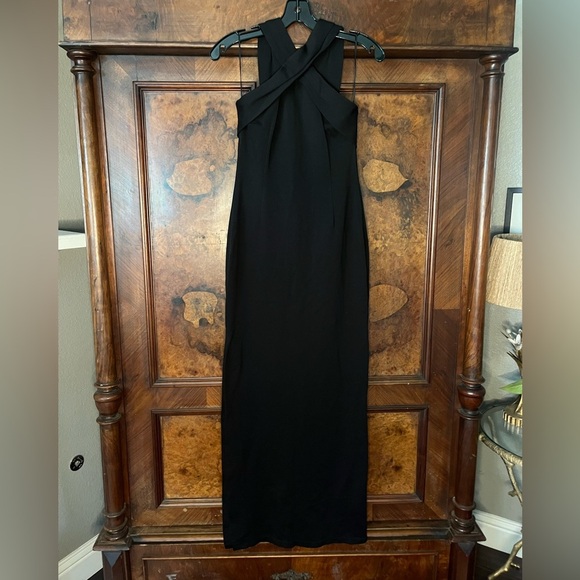 NICHOLAS- Ponte Black Halter Dress. Size- See Measurements - Picture 2 of 5